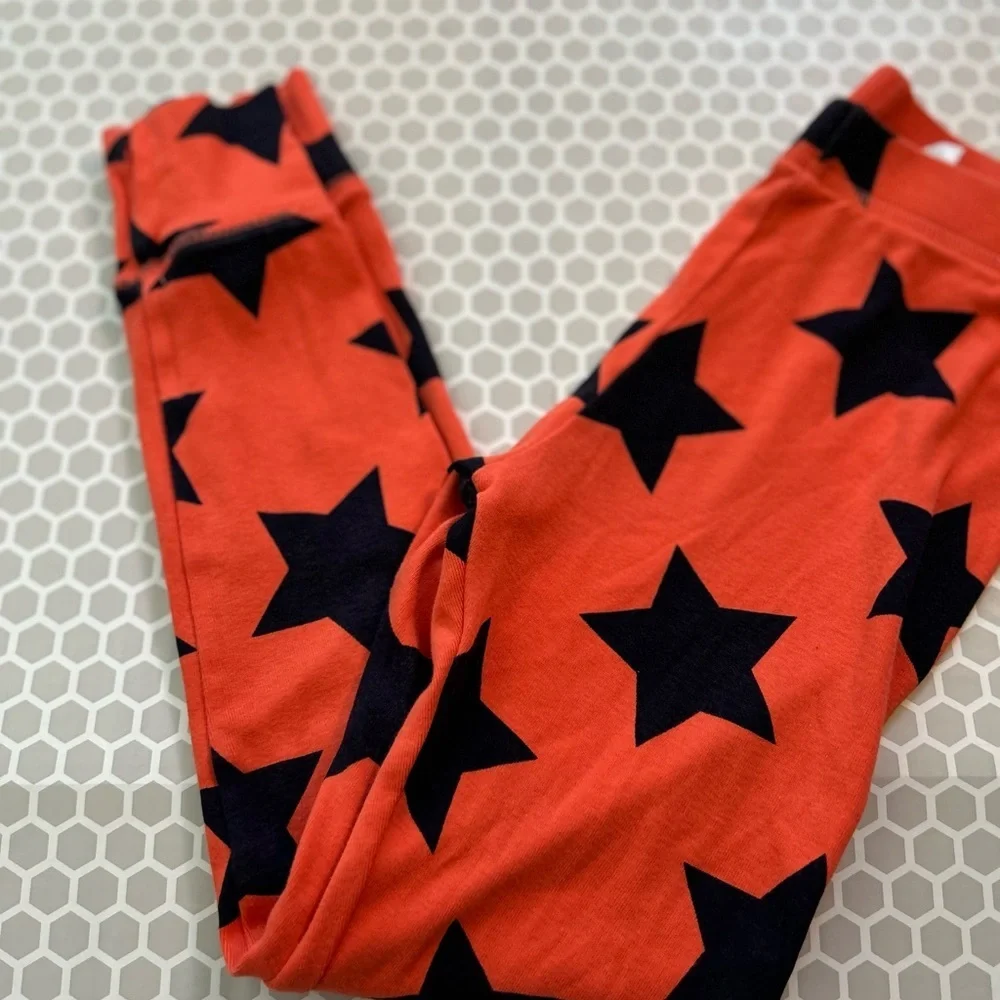 GAP Orange Pajama Set with Navy Stars - Short Sleeve Set. Size 8